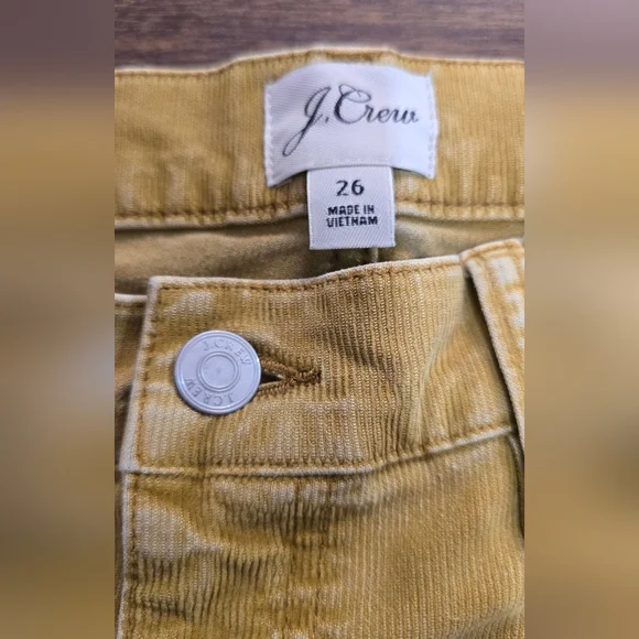 J Crew Mustard Cords Size 26 - Picture 4 of 4